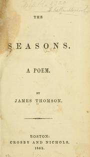 Cover of: The seasons by James Thomson