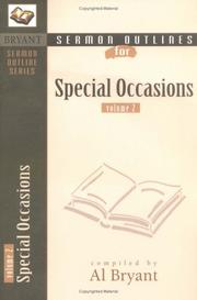 Cover of: Sermon Outlines on Special Occasions, vol. 2 (Bryant Sermon Outline Series)