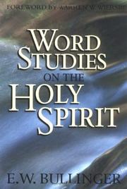 Cover of: Word studies on the Holy Spirit