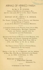 Annals of Henrico parish by J. Staunton Moore