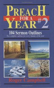 Cover of: Preach for a Year #2: 104 Sermon Outlines (Preach for a Year Series)