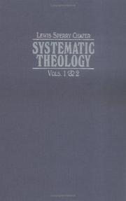 Cover of: Systematic theology by Lewis Sperry Chafer