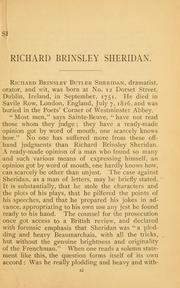 Cover of: Sheridan's comedies by Richard Brinsley Sheridan