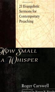 Cover of: How small a whisper by Roger Carswell, Roger Carswell