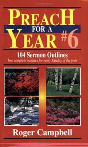 Cover of: Preach for a Year #6: 104 Sermon Outlines (Preach for a Year Series)
