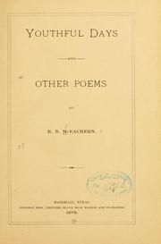 Cover of: Youthful days by R. B. McEachern