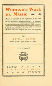 Cover of: Woman's work in music by Arthur Elson