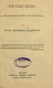 Cover of: Outre-mer by Henry Wadsworth Longfellow