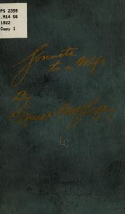 Cover of: Sonnets to a wife by Ernest McGaffey