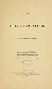 Cover of: The uses of solitude