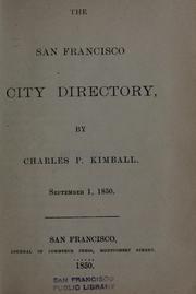 Cover of: The San Francisco city directory