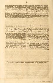 Cover of: Relations of the states: speech of Hon. John J. Crittenden of Kentucky, on the Davis resolutions : in the U.S. Senate, May 24, 1860.