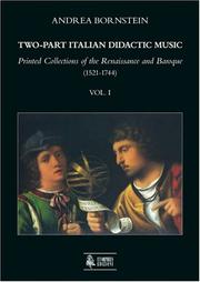 Cover of: Tow-part didactic music in printed Italian collections of the Renaissance and Baroque (1521-1744)
