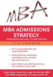MBA Admissions Strategy by Avi Gordon