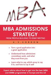 MBA Admissions Strategy