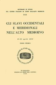 Cover of: Gli Slavi occidentali e meridionali nell'alto medioevo ....