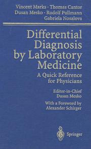 Cover of: Differential diagnosis by laboratory medicine: a quick reference for physicians