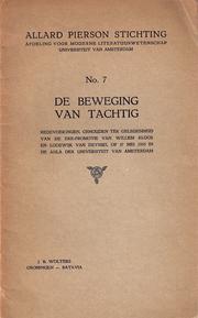 Cover of: De Beweging van Tachtig by A. A. Verdenius, A. W. de Groot