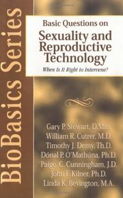 Cover of: Basic Questions on Reproductive Technology by Gary P. Stewart, John Frederic Kilner, William R. Cutrer, Gary P. Stewart, John Frederic Kilner, William R. Cutrer