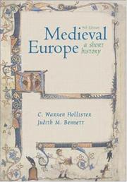 Cover of: Medieval Europe by C. Warren (Charles Warren) Hollister, Judith Bennett