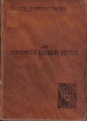 An advanced English syntax by Charles Talbut Onions