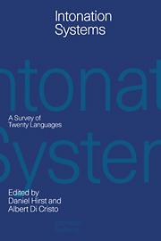 Cover of: Intonation Systems: A Survey of Twenty Languages