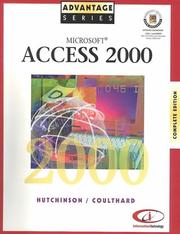 Cover of: Advantage Series  Microsoft Access 2000 Complete Edition (Expert and Level 1) by Sarah Hutchinson-Clifford, Glen Coulthard