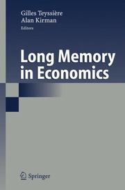 Cover of: Long memory in economics