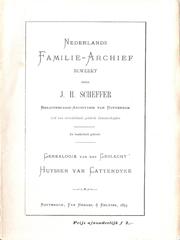 Cover of: Genealogie van het geslacht Huyssen van Cattendyke