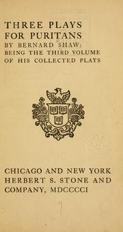 Cover of: Three plays for Puritans