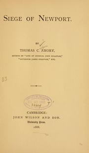 Cover of: Siege of Newport by Thomas C. Amory