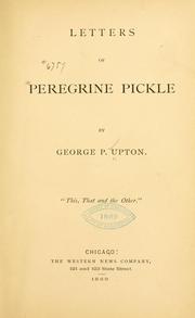 Cover of: Letters of Peregrine Pickle [pseud]