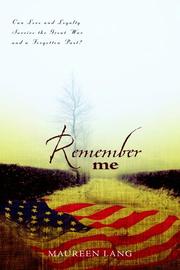 Cover of: Remember Me (Pieces of Silver Series #2) by Maureen Lang