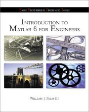 Cover of: Introduction to Matlab 6 for Engineers