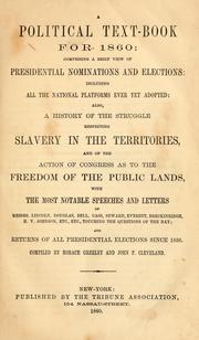 Cover of: A political text book for 1860 by Greeley, Horace