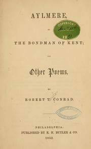 Cover of: Aylmere, or The bondman of Kent: and other poems.