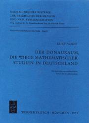 Cover of: Donauraum, die Wiege mathematischer Studien in Deutschland: mit 3 bisher unveröff. Texten