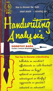 Cover of: Handwriting analysis.