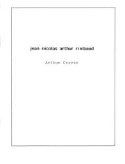 Cover of: Jean Nicolas Arthur Rimbaud by Nick Drumbolis