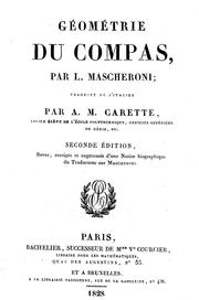 Cover of: Géométrie du compas par L. Mascheroni by Lorenzo Mascheroni, Lorenzo Mascheroni