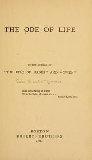 Cover of: The ode of life