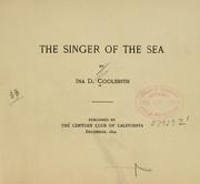 The  singer of the sea by Ina Donna Coolbrith