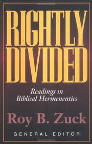 Cover of: Rightly divided: readings in biblical hermeneutics