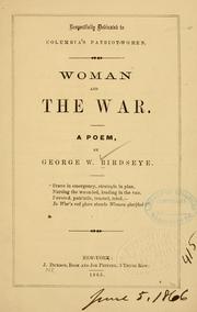 Cover of: Woman and the war. | George W. Birdseye