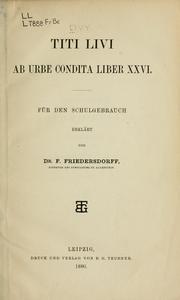 Cover of: Ab urbe condita, liber XXVI by Titus Livius