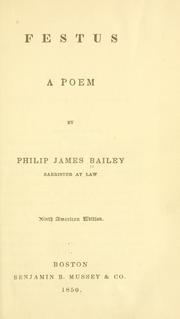Cover of: Festus by Philip James Bailey