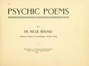 Psychic poems by Nellie Craib Beighle