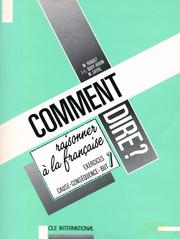 Cover of: Raisonner à la française: étude des articulations logiques