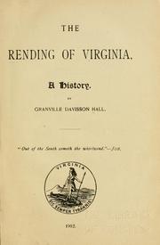 Cover of: The rending of Virginia: a history.