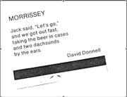 Cover of: Morrissey by David Donnell
